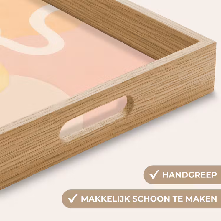 Golvende vormen - Abstract - pastel Dienblad Rechthoek middel -USP_HandgreepNL