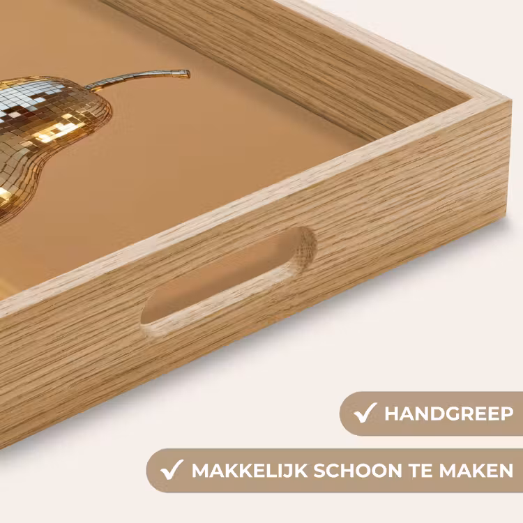 Goud - Disco - Glitter - Peer Dienblad Rechthoek middel -USP_HandgreepNL