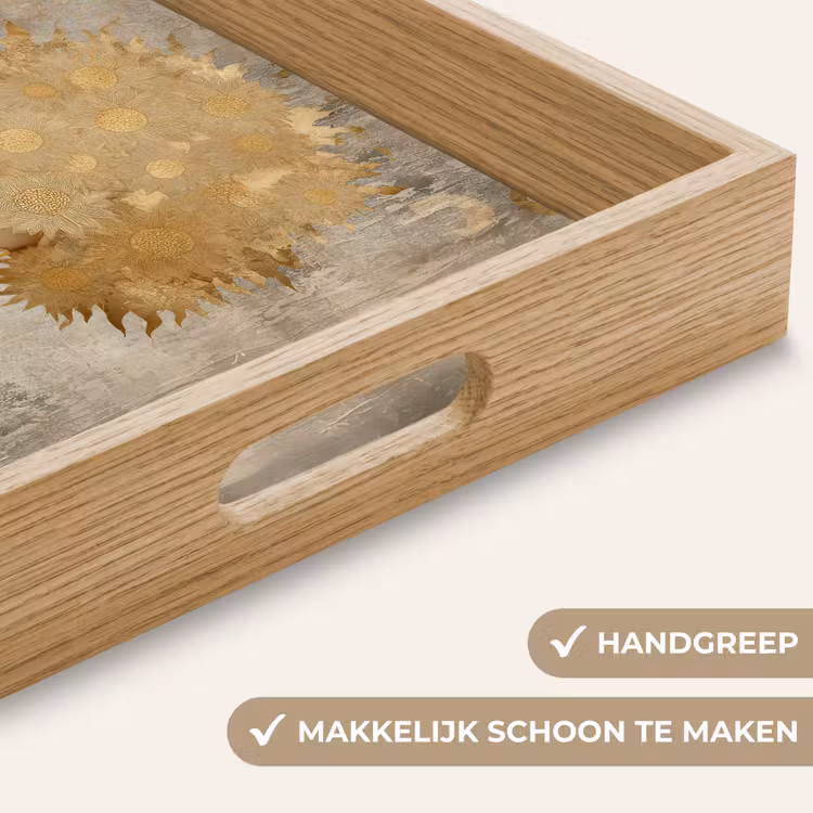 Goud - Portret - Vrouw Dienblad Rechthoek middel -USP_HandgreepNL