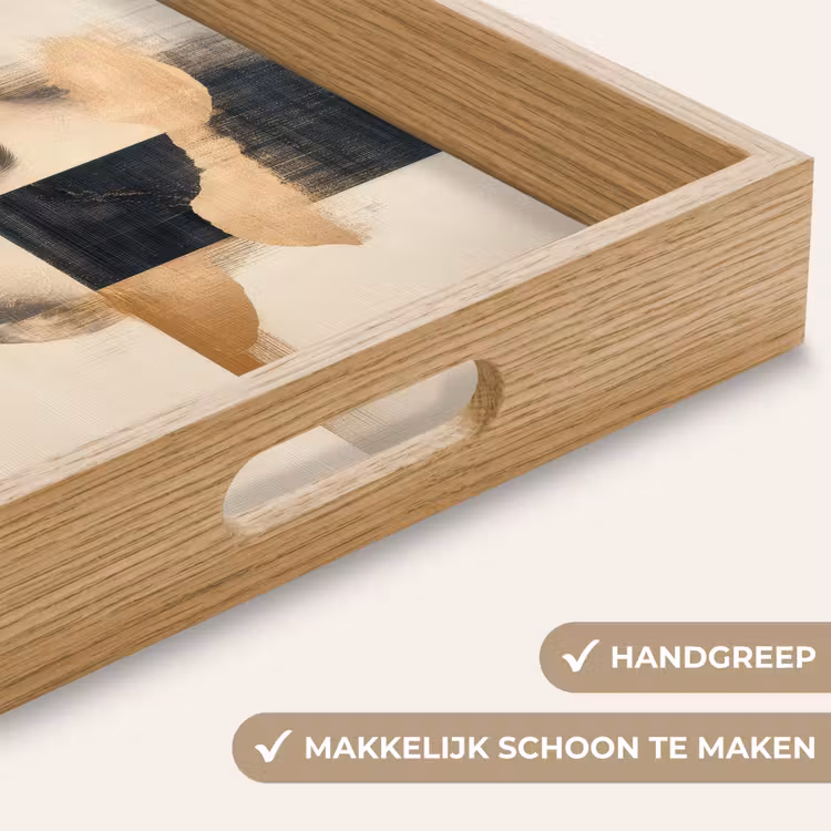 Goud - Vrouw - Rechthoeken Dienblad Rechthoek middel -USP_HandgreepNL