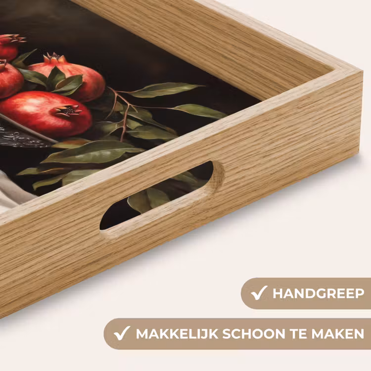 Granaatappels - Klassiek - Vintage Dienblad Rechthoek middel -USP_HandgreepNL