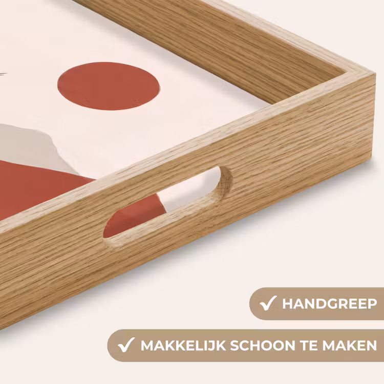 Gras - Landschap - Natuur - Abstract - Beige Dienblad Rechthoek middel -USP_HandgreepNL