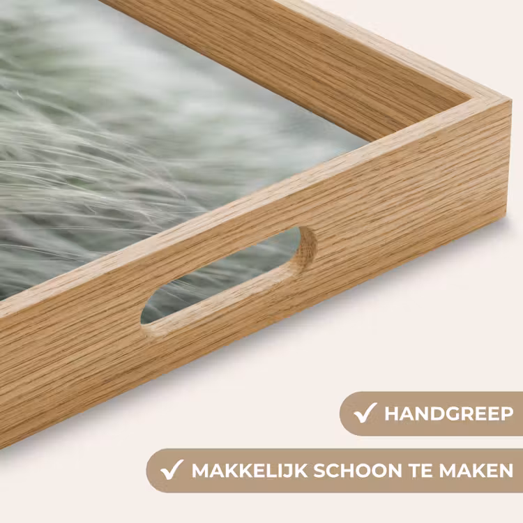 Gras - Wazig - Natuur - Groen - Zacht Dienblad Rechthoek middel -USP_HandgreepNL
