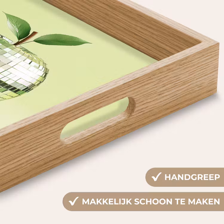 Groen - Disco - Decoratie - Appel Dienblad Rechthoek middel -USP_HandgreepNL