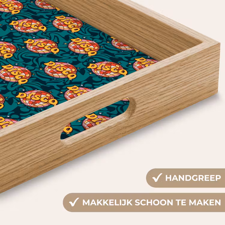 Groen - Disco - Patroon Dienblad Rechthoek middel 911 -USP_HandgreepNL