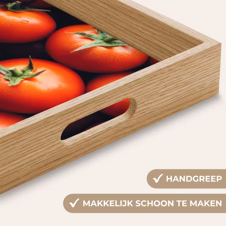 Groente - Rood - Tomaten Dienblad Rechthoek middel -USP_HandgreepNL