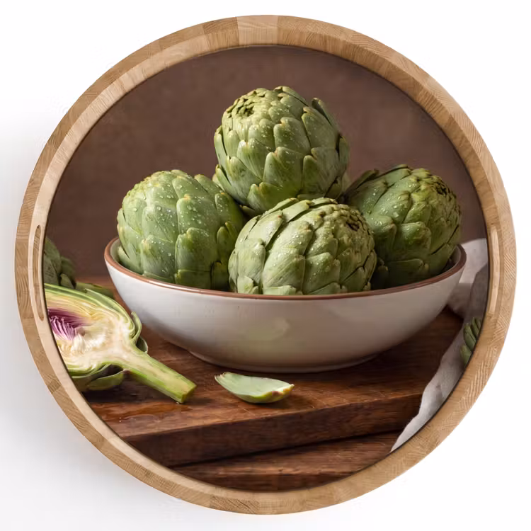Dienblad - Groenten - Artisjok - Keuken - Groenten - Artisjok - Keuken Dienblad Rond middel