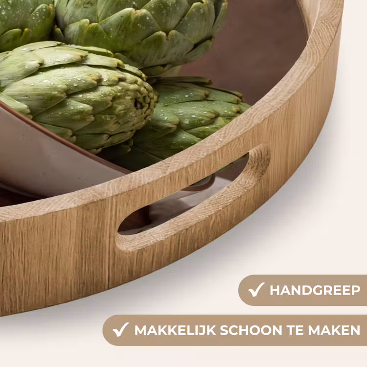 Dienblad - Groenten - Artisjok - Keuken - Groenten - Artisjok - Keuken Dienblad Rond middel