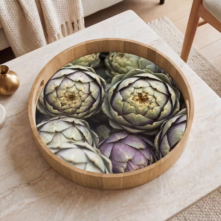 Dienblad - Groenten - Vers - Eten - Groenten - Vers - Eten Dienblad Rond middel
