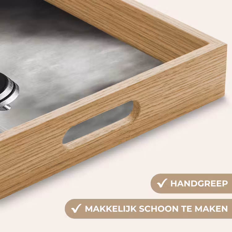 Halter - Gewichten - Zwart Dienblad Rechthoek middel -USP_HandgreepNL