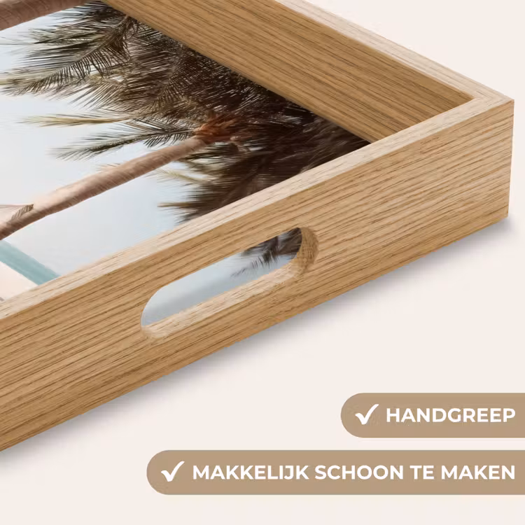 Hangmat - Palmbomen - Strand - Zee Dienblad Rechthoek middel -USP_HandgreepNL