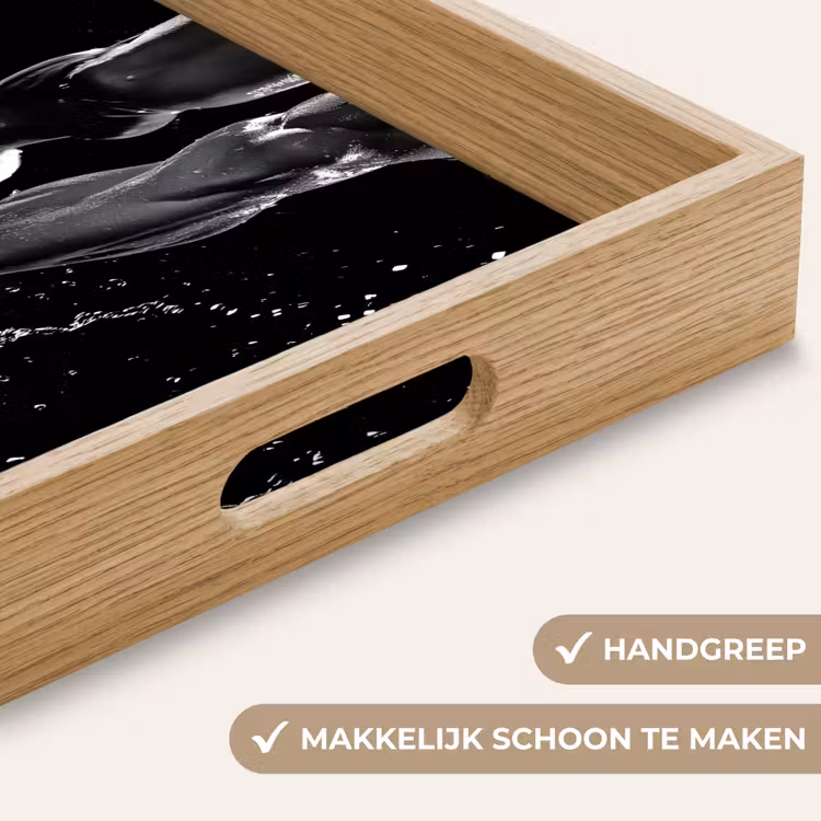 Hardloopschoenen - Rennen - Druppels - Zwart Dienblad Rechthoek middel -USP_HandgreepNL
