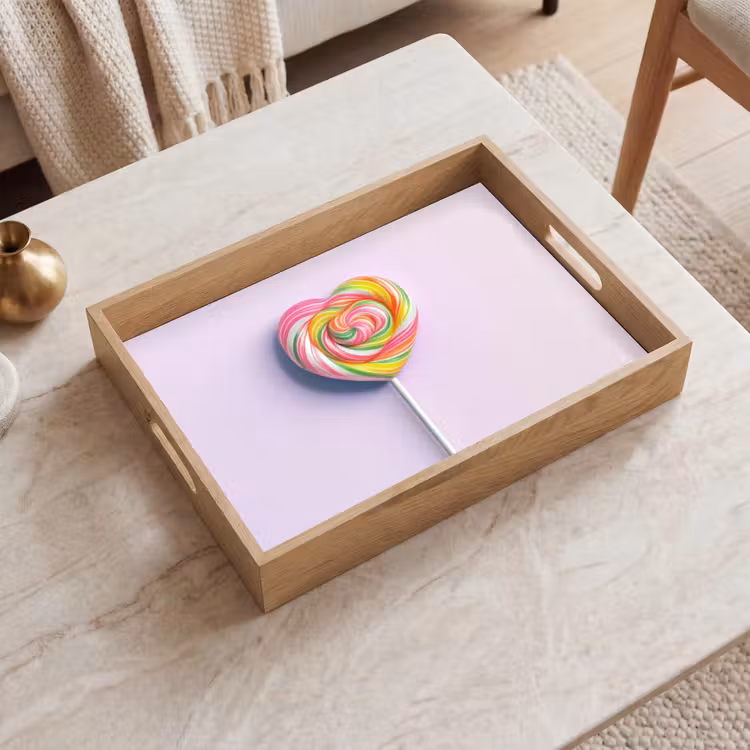 Hart - Lolly - Snoep Dienblad Rechthoek middel -sfeer1