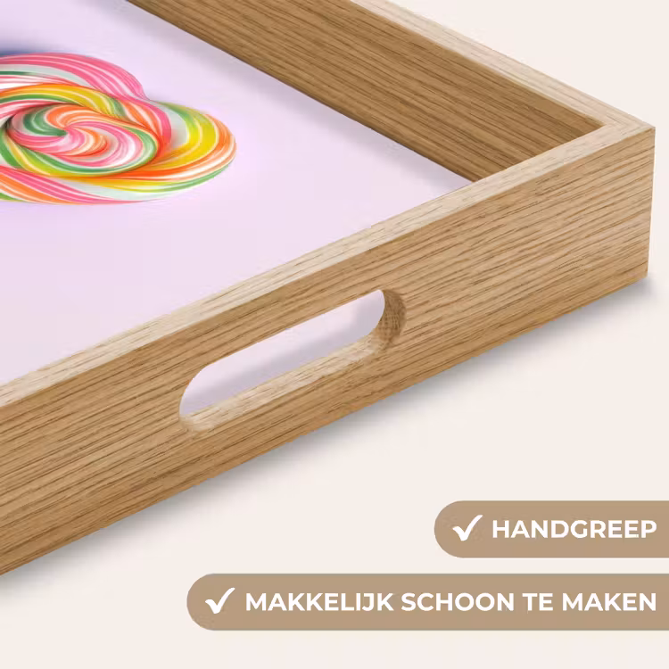 Hart - Lolly - Snoep Dienblad Rechthoek middel -USP_HandgreepNL
