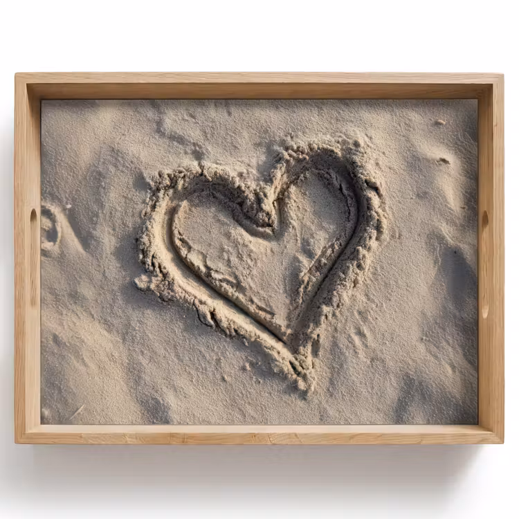 Hartvorm - Getekend - Beige - Zand Dienblad Rechthoek middel -z3d_shopping