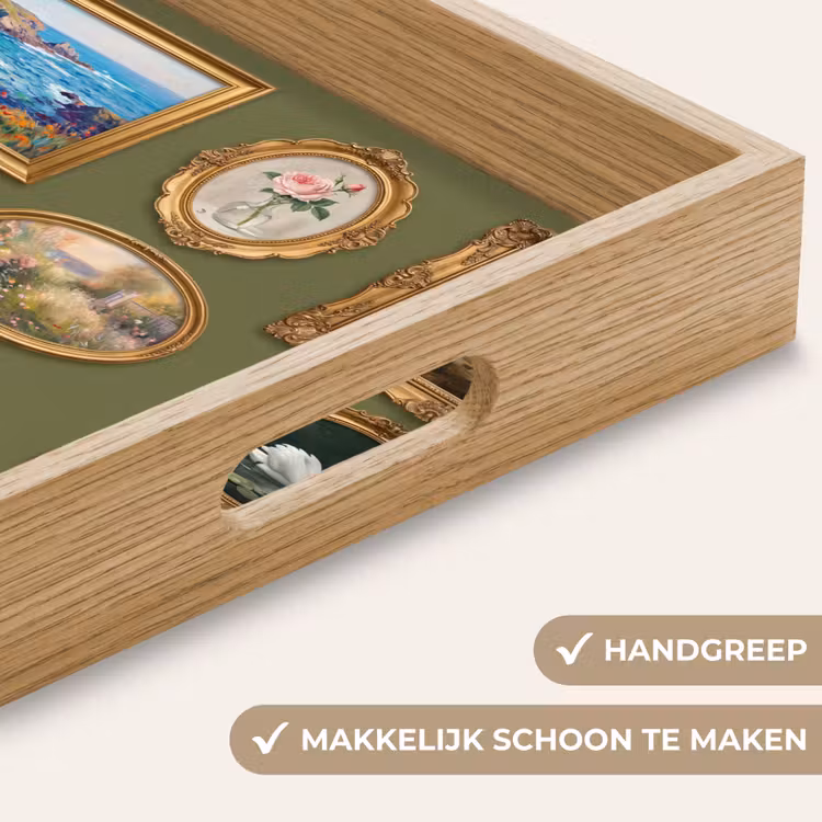 Hert - Bos - Natuur - Klassiek - Dieren Dienblad Rechthoek middel -USP_HandgreepNL