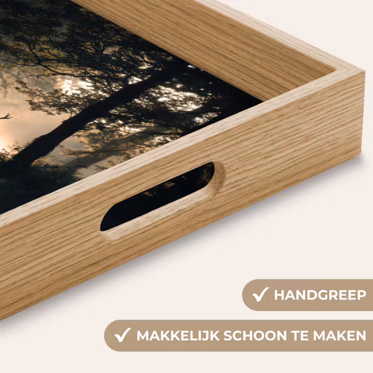 Hert - Bosbeek - Mystiek Dienblad Rechthoek middel -USP_HandgreepNL