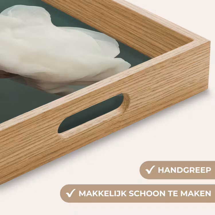 Hoed - Vrouw - Beige Dienblad Rechthoek middel -USP_HandgreepNL