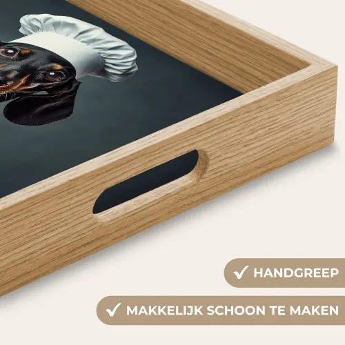 Hond - Garde - Kok Dienblad Rechthoek middel -USP_HandgreepNL
