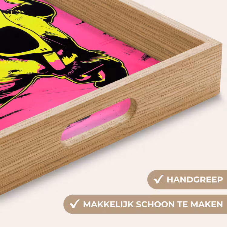 Hond - Zonnebril - Roze - Art Dienblad Rechthoek middel -USP_HandgreepNL