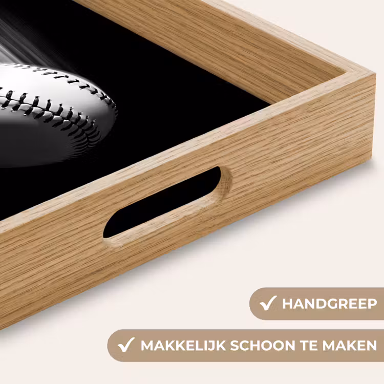 Honkbal - Wit - Vliegt Dienblad Rechthoek middel -USP_HandgreepNL