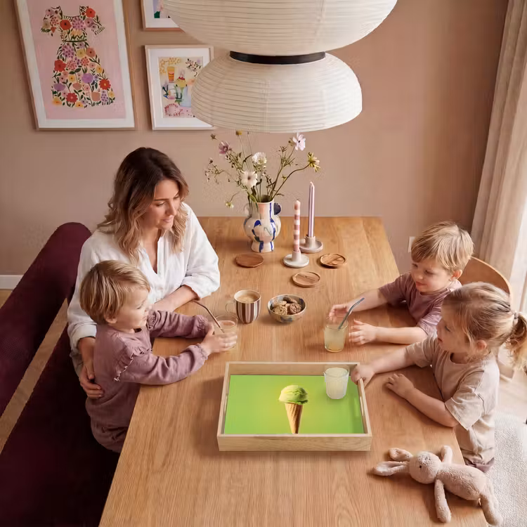 Hoorntje - Schepijs - Groen Dienblad Rechthoek middel -sfeer4
