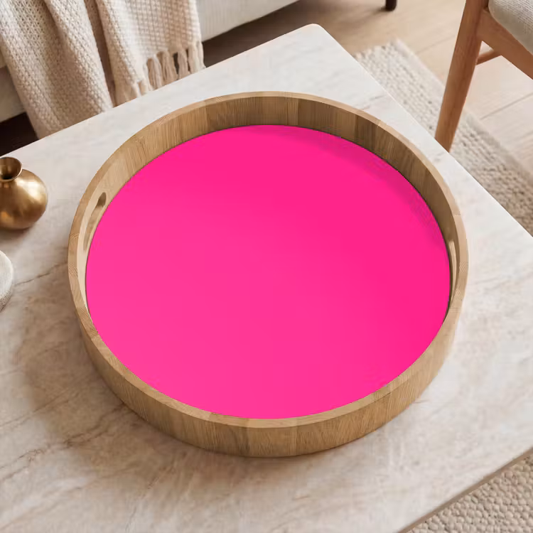 Hot - Fuchsia - Roze Dienblad Rond middel 914 -sfeer1