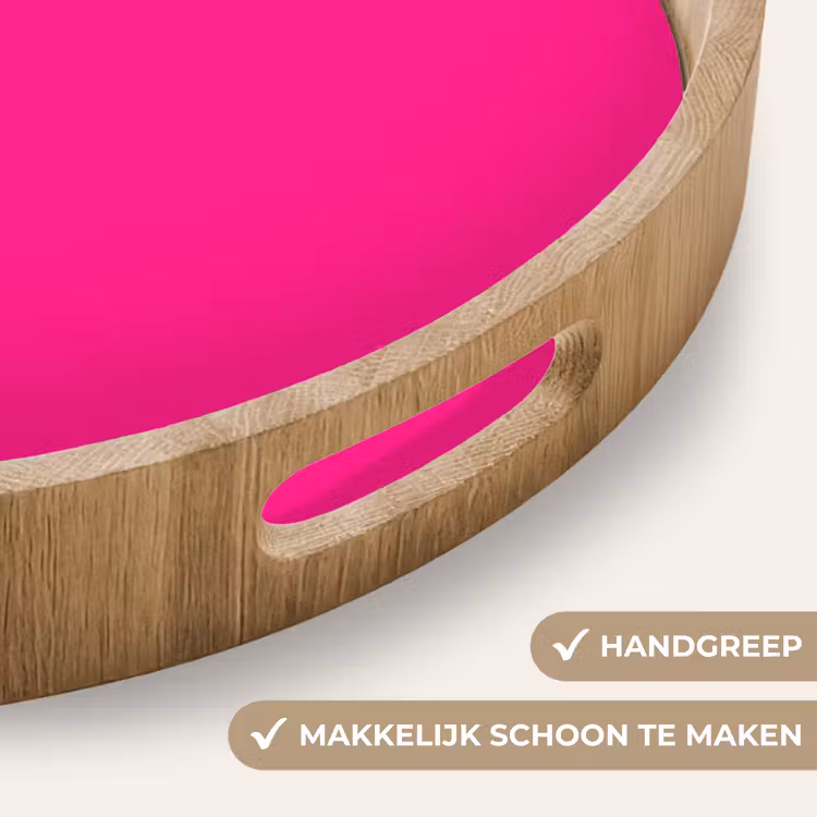 Hot - Fuchsia - Roze Dienblad Rond middel 914 -USP_HandgreepNL