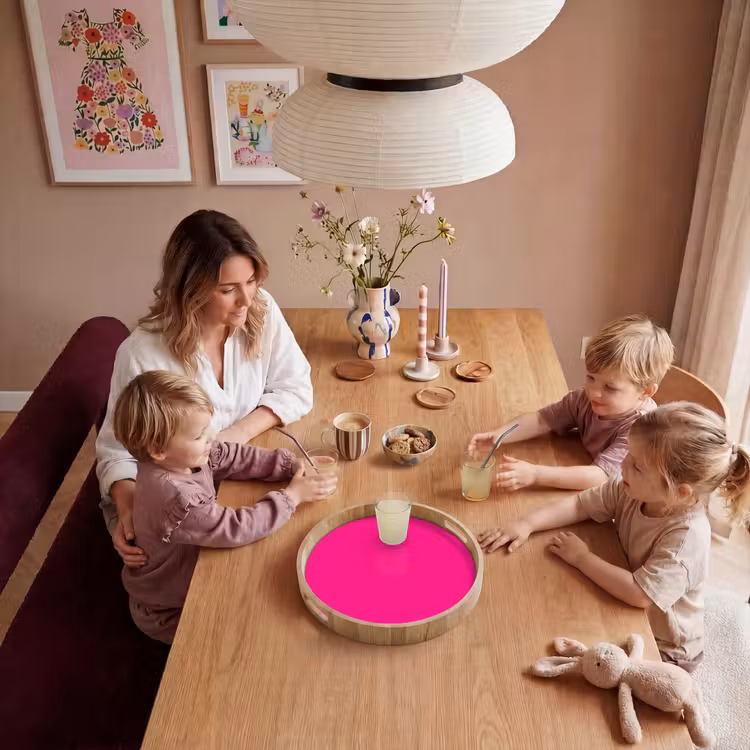 Hot - Fuchsia - Roze Dienblad Rond middel 914 -sfeer4