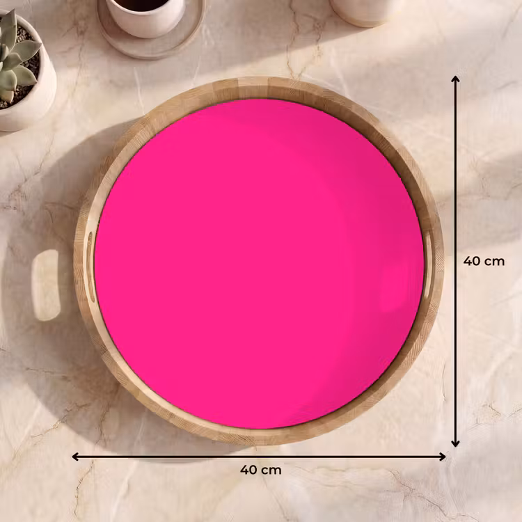 Hot - Fuchsia - Roze Dienblad Rond middel 914 -USP_Formaat