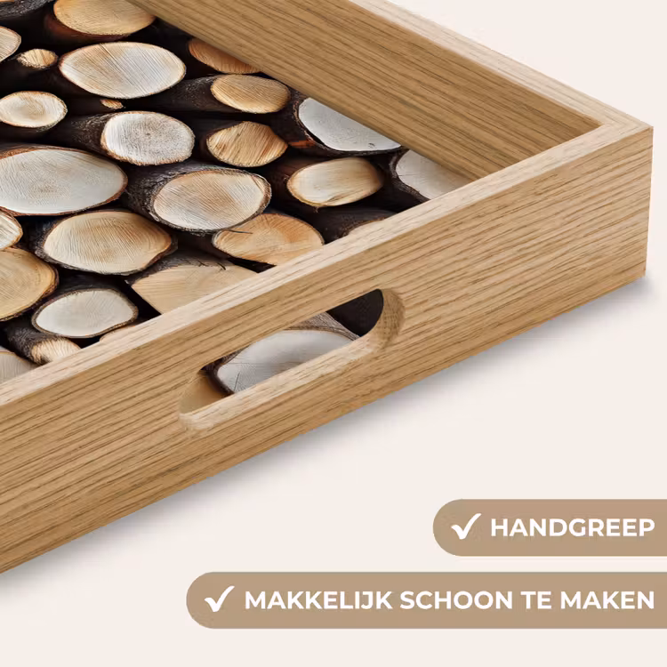 Hout - Boomstammen - Textuur Dienblad Rechthoek middel -USP_HandgreepNL
