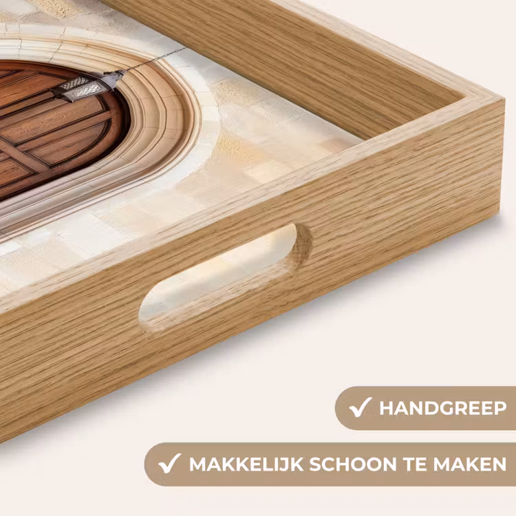 Houten - Deur - Lantaarn Dienblad Rechthoek middel -USP_HandgreepNL