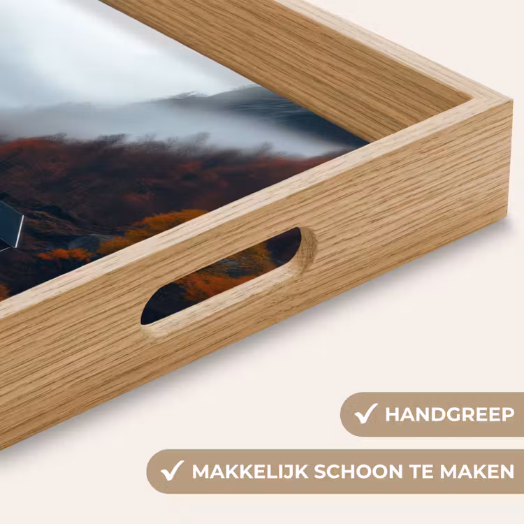 Huis - Rood - Bergen - Water Dienblad Rechthoek middel -USP_HandgreepNL