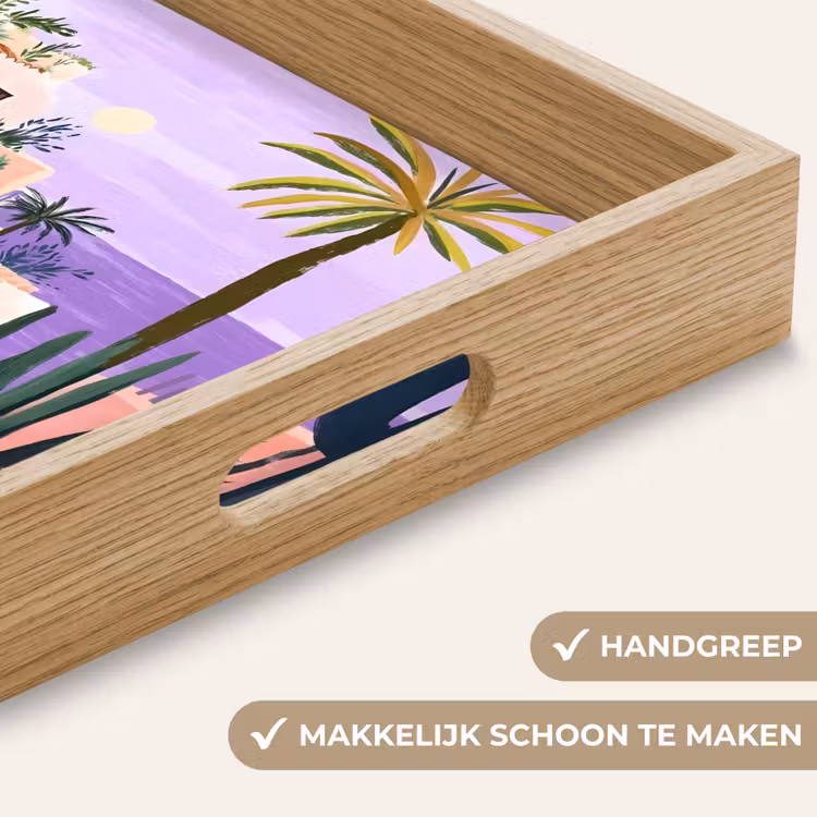 Huizen - Minimalistisch - Palmbomen - Kust Dienblad Rechthoek middel -USP_HandgreepNL
