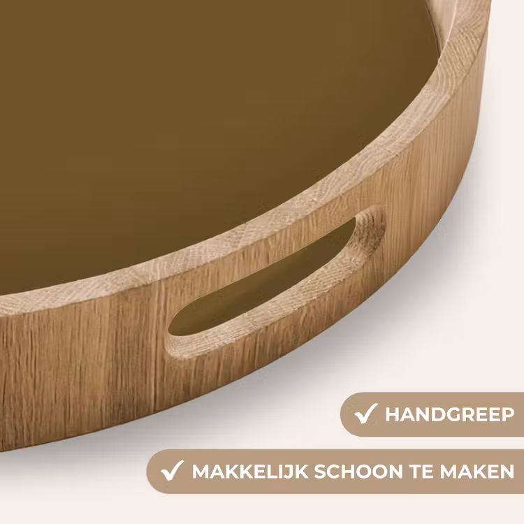 Hunter - Groen - Herfst Dienblad Rond middel 914 -USP_HandgreepNL