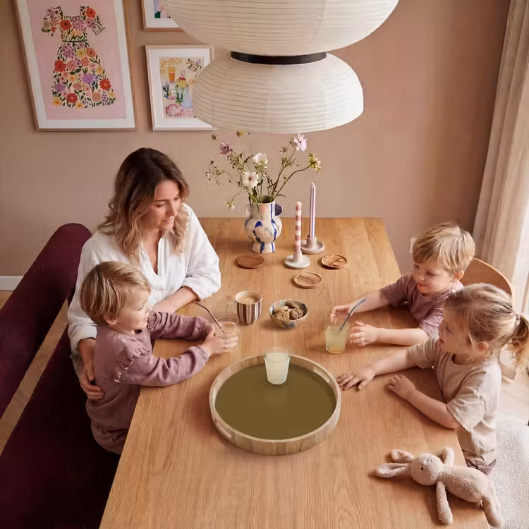 Hunter - Groen - Herfst Dienblad Rond middel 914 -sfeer4