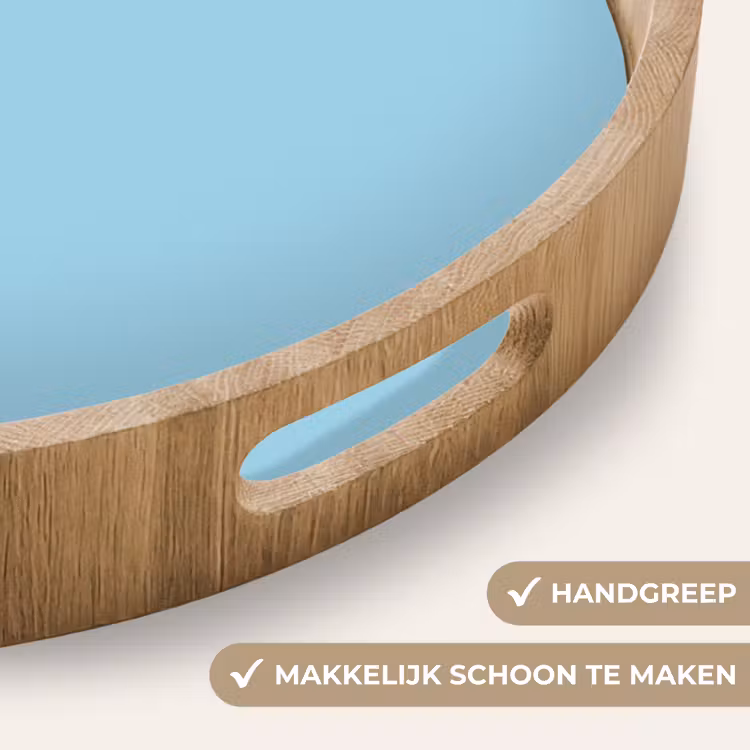Ice - Blue - Blauw Dienblad Rond middel 914 -USP_HandgreepNL