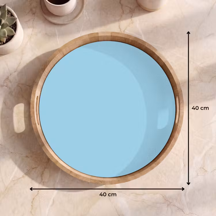 Ice - Blue - Blauw Dienblad Rond middel 914 -USP_Formaat