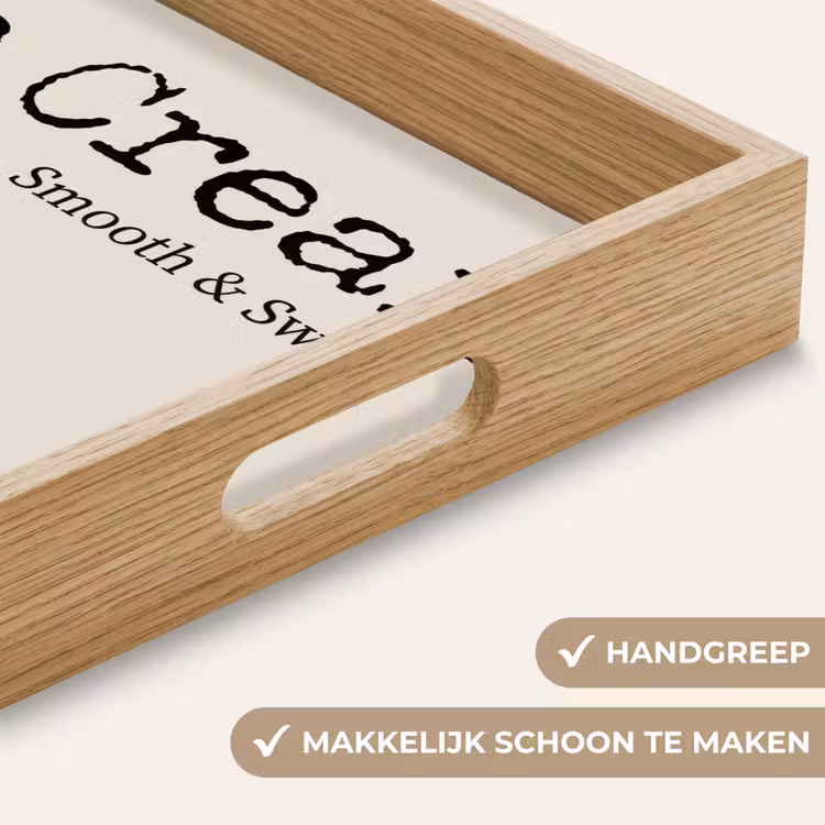 Ice cream - Softijs - Kleurrijk - Kers Dienblad Rechthoek middel -USP_HandgreepNL
