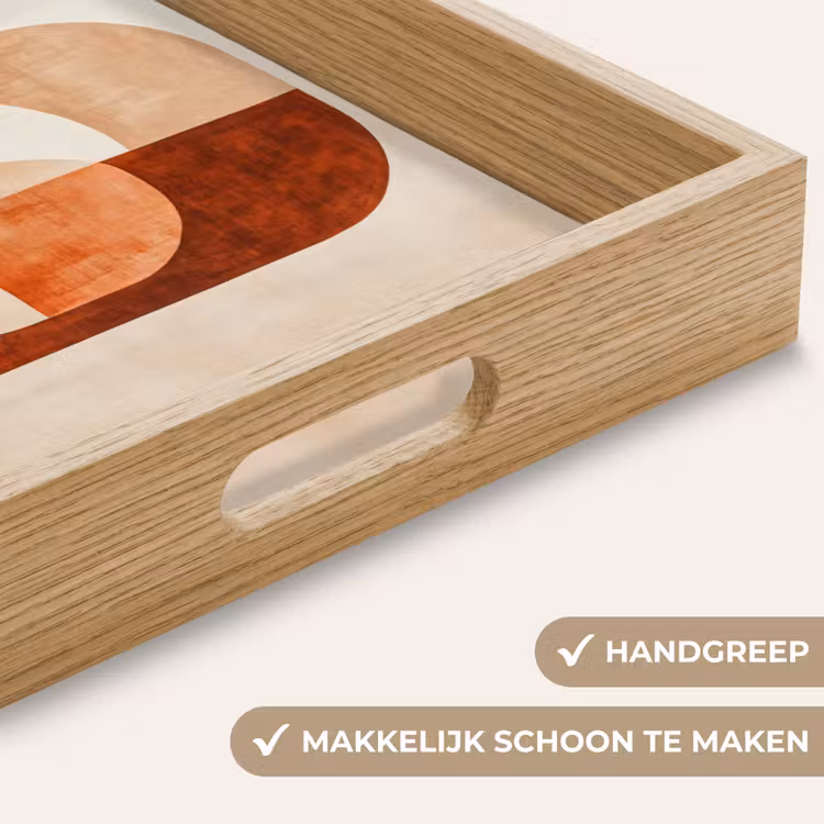 Illustratie - Abstract - Vormen - Rood Dienblad Rechthoek middel -USP_HandgreepNL