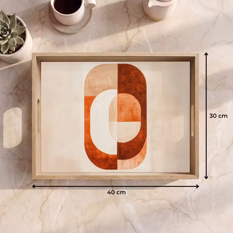 Illustratie - Abstract - Vormen - Rood Dienblad Rechthoek middel -USP_Formaat