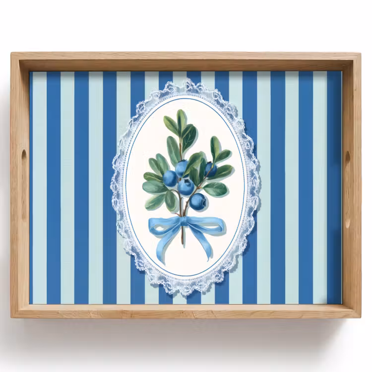 Illustratie - Bessen - Blauw - Strepen Dienblad Rechthoek middel -z3d_shopping