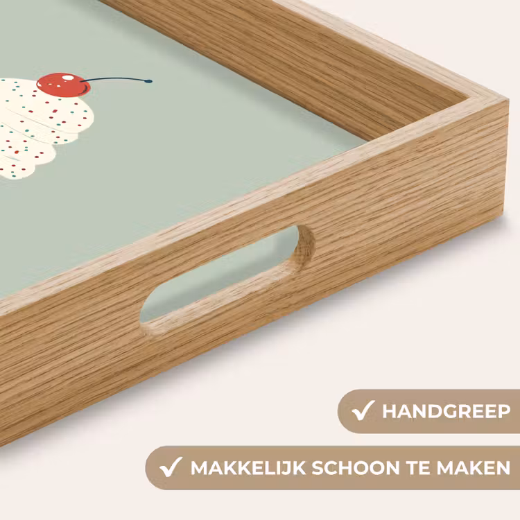 Illustratie - Ijsje - Spikkels - Kers Dienblad Rechthoek middel -USP_HandgreepNL