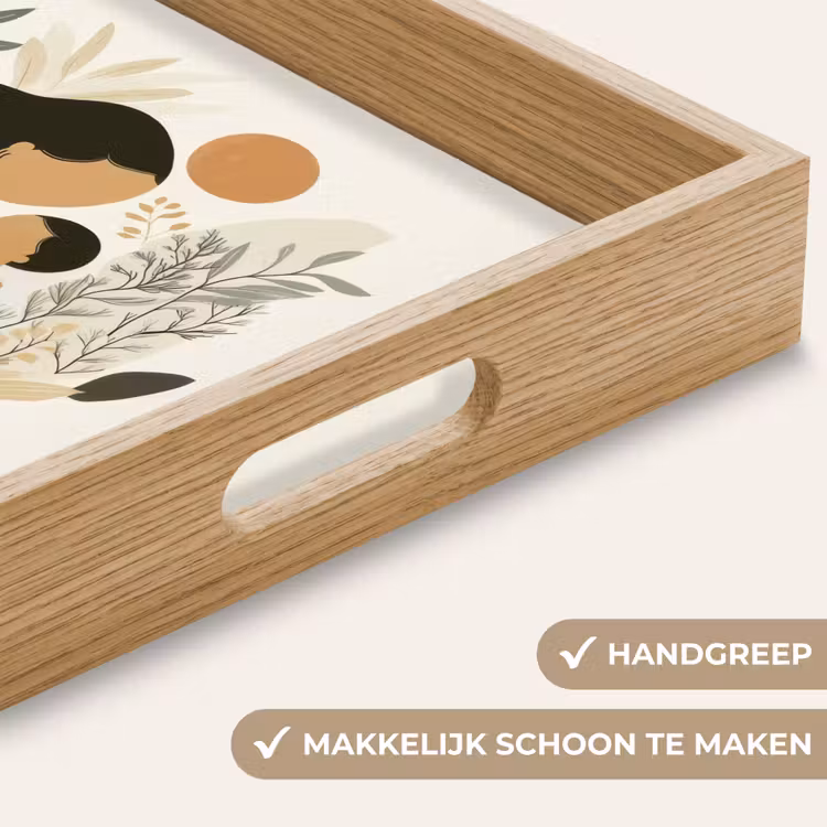 Illustratie - Moeder - Kind - Liefdevol Dienblad Rechthoek middel -USP_HandgreepNL