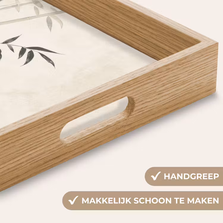 Japandi - Bamboe - Beige Dienblad Rechthoek middel -USP_HandgreepNL