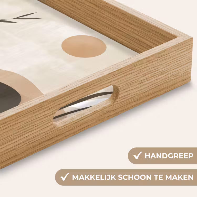 Japandi - Landschap - Beige Dienblad Rechthoek middel -USP_HandgreepNL