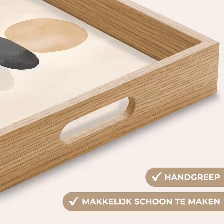 Japandi - Wabi sabi - Beige Dienblad Rechthoek middel -USP_HandgreepNL