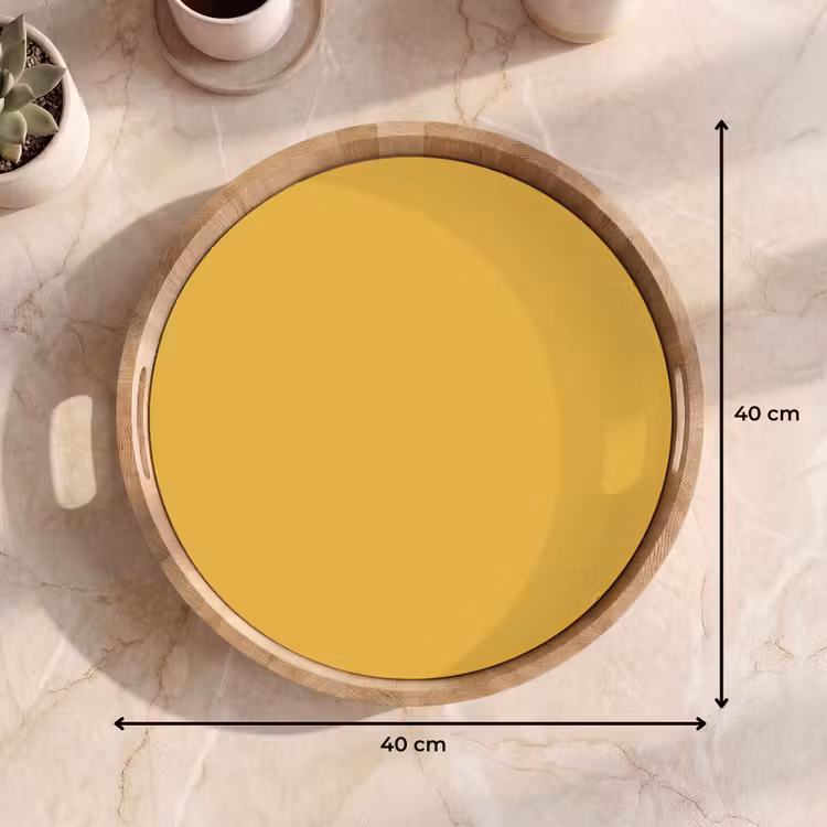 Joyful - Mustard - Geel Dienblad Rond middel 914 -USP_Formaat