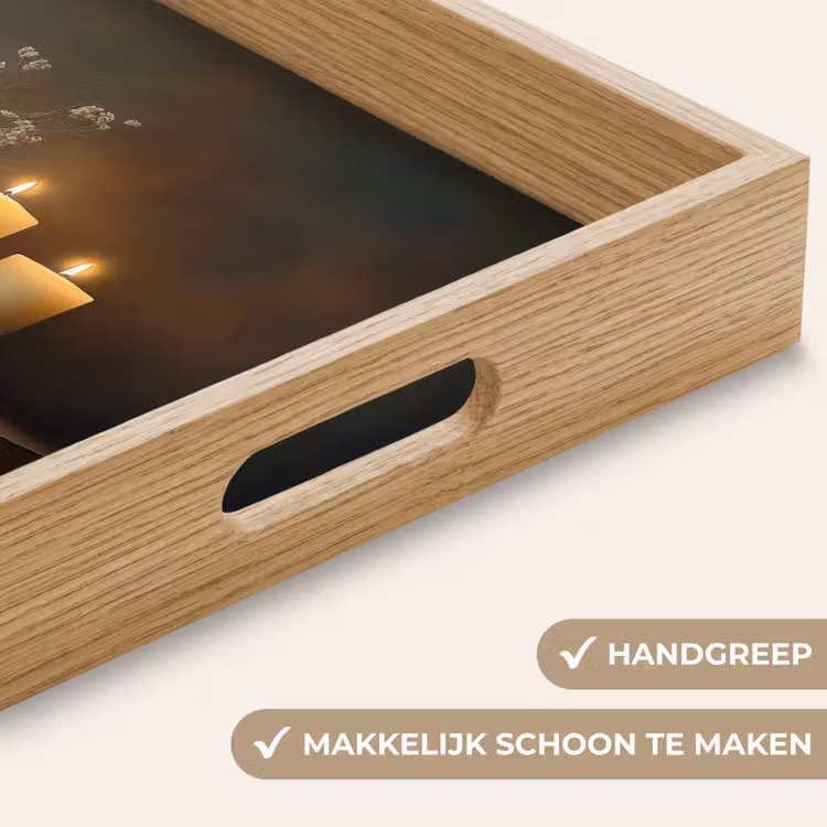 Kaarsen - Stilleven - Rustiek - Boeken Dienblad Rechthoek middel -USP_HandgreepNL