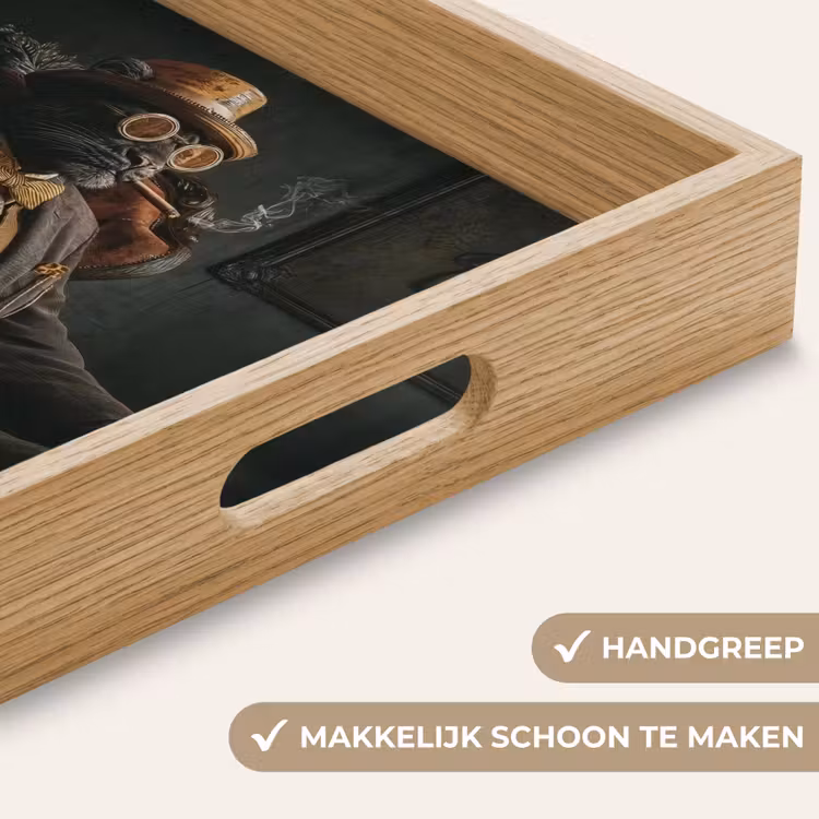 Kat - Pak - Oranje - Sigaar Dienblad Rechthoek middel -USP_HandgreepNL